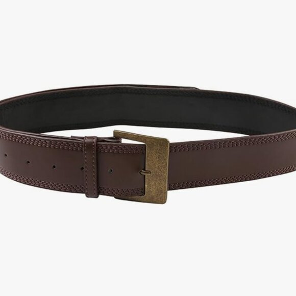 Women Boho Wide Disc Concho Leather Belt